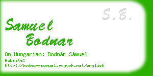 samuel bodnar business card