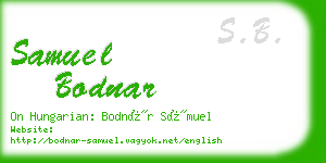 samuel bodnar business card